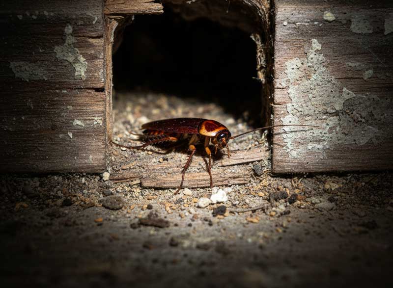Κατσαρίδα στη φωλιά της