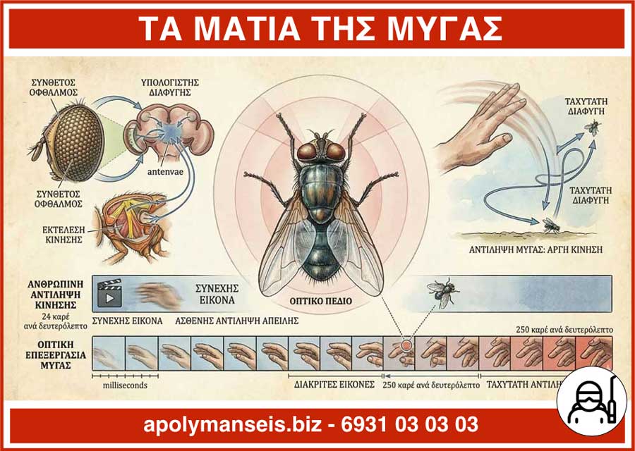 Η ανατομία των φτερών της μύγας - Infographic με τη βοήθεια Ai (Gemini)